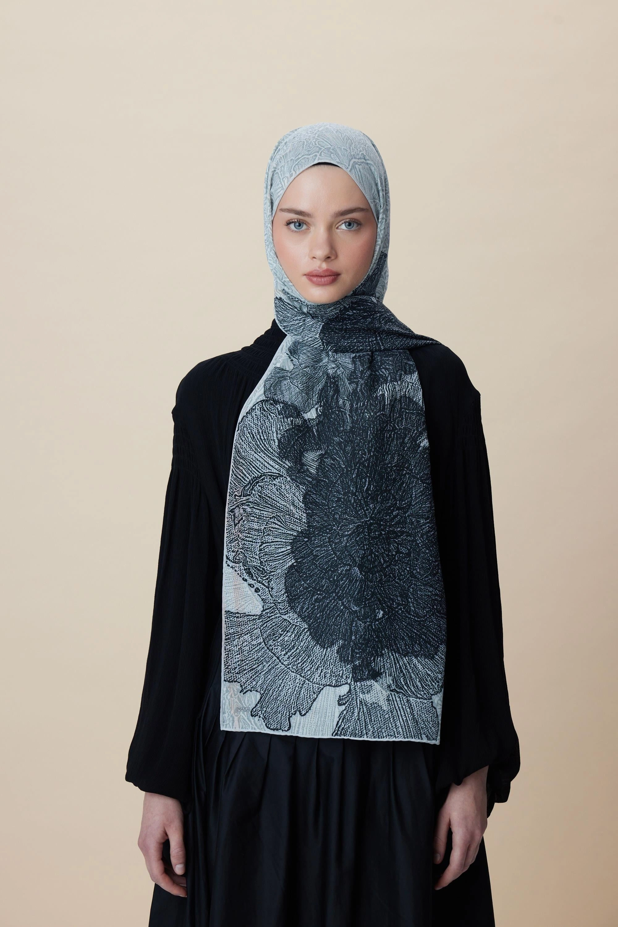 Maisa SEDEF FLOŞ VİSKON ŞAL 70*190 CM - EKRU