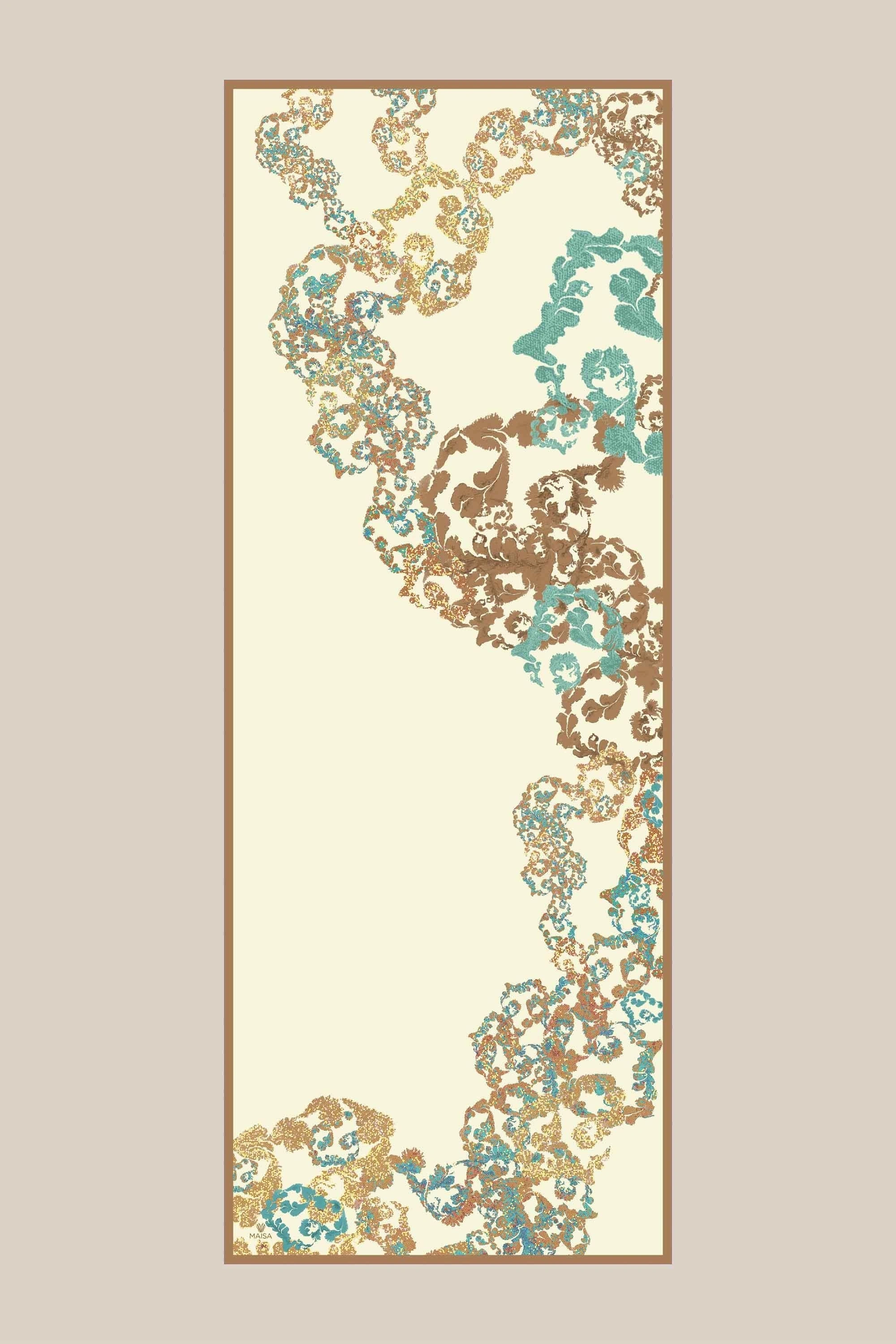 Maisa LAGÜN FLOŞ VİSKON ŞAL 70*190 CM - KREM