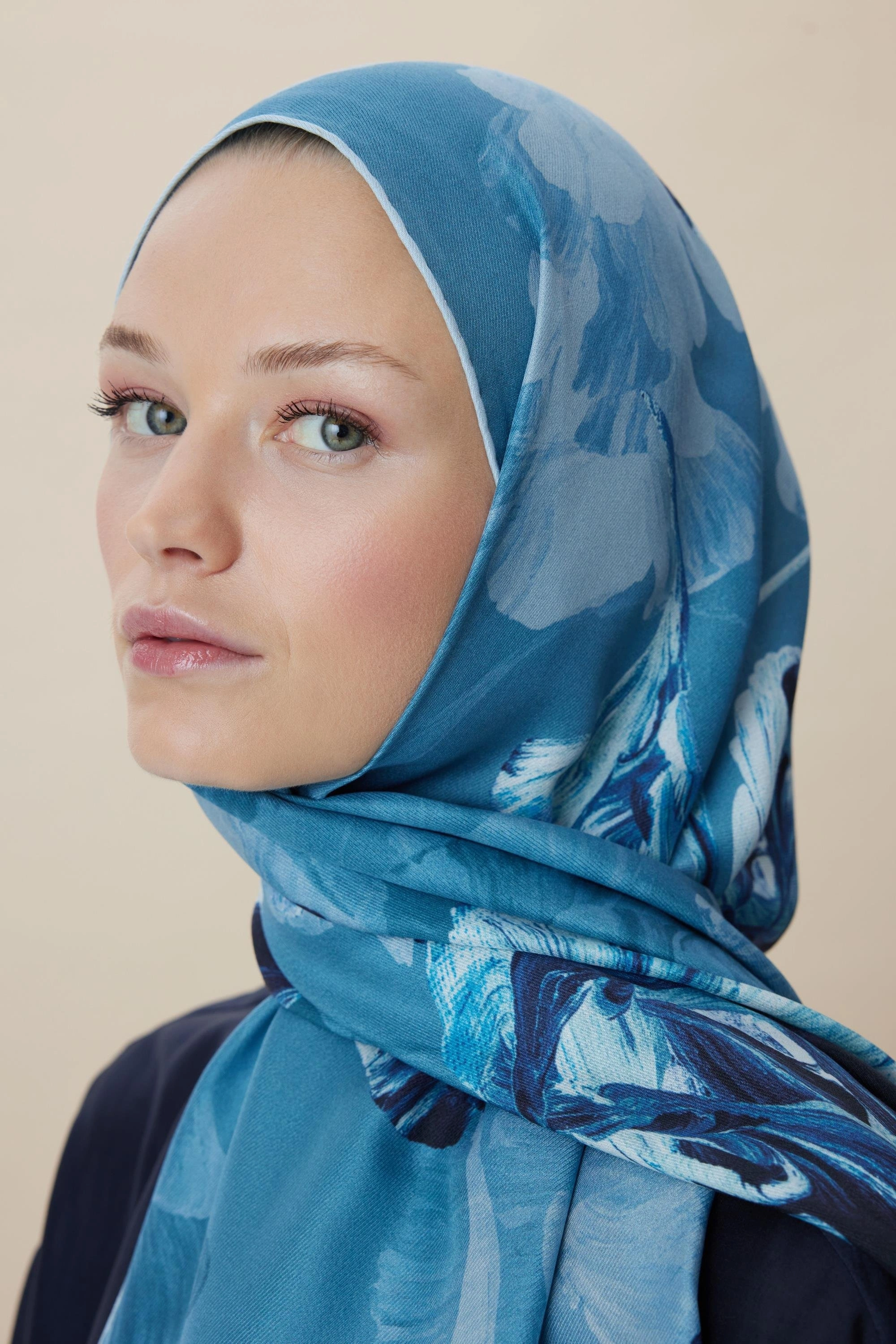 Maisa AKVA PAMUK İPEK ŞAL 70*190 CM - DENİM