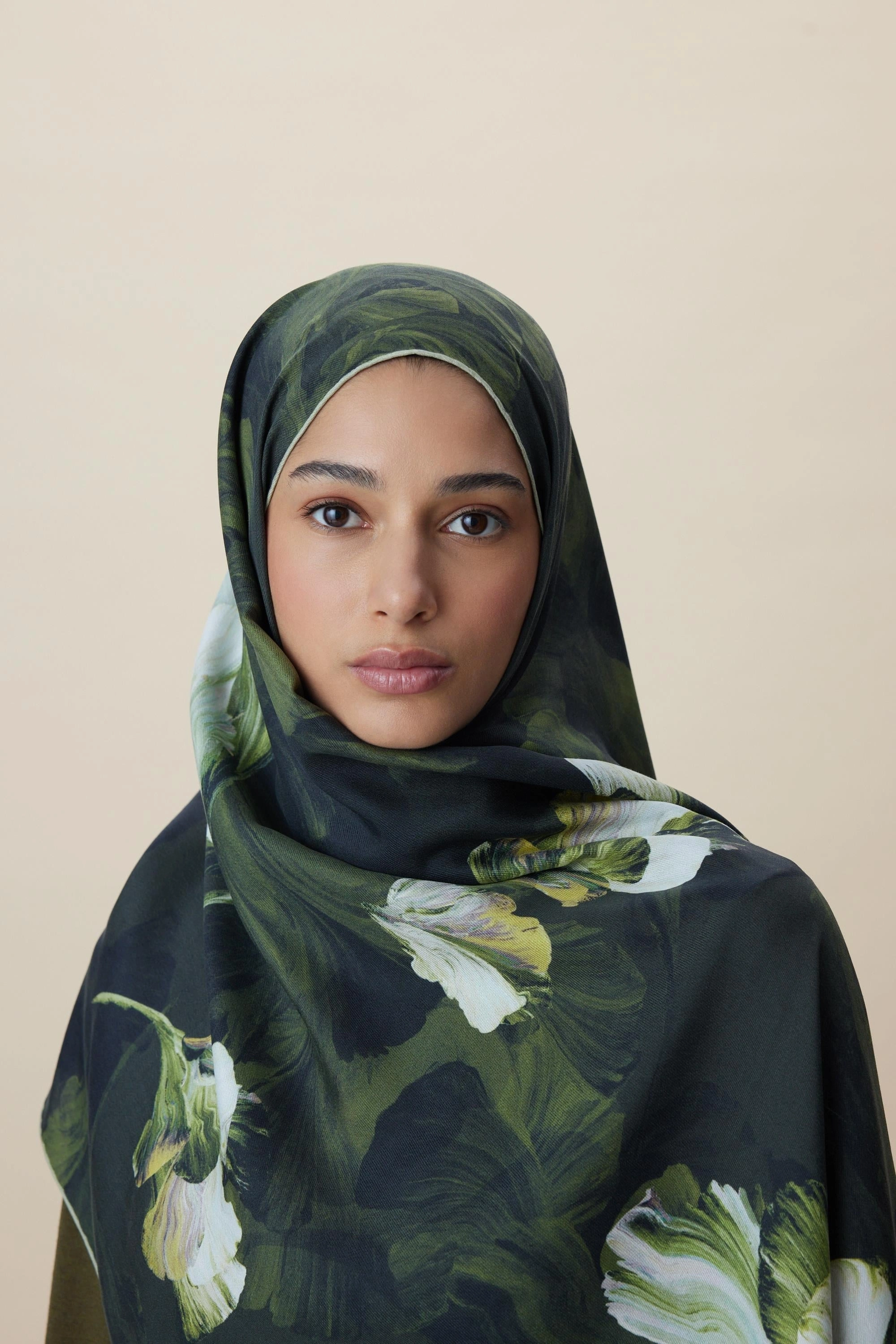 Maisa AKVA PAMUK İPEK ŞAL 70*190 CM - KOYU YEŞİL