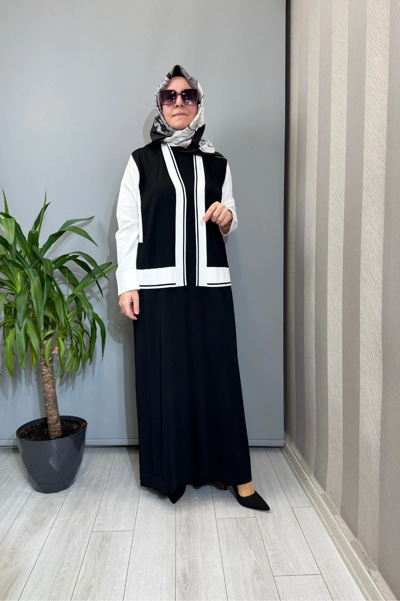 Miss Dalida Ceketli Elbise Triko Takım Siyah T26Y-0002