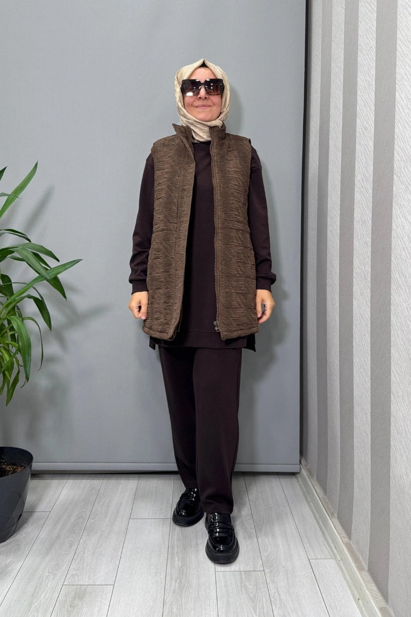 Almarwah 3lü Takım Kahve 202953