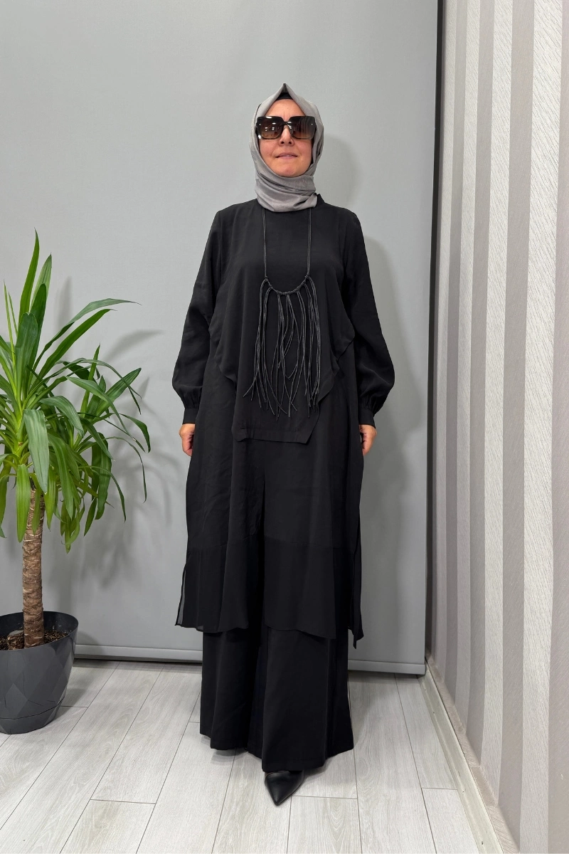 Almarwah Aksesuar Detaylı Siyah 202889