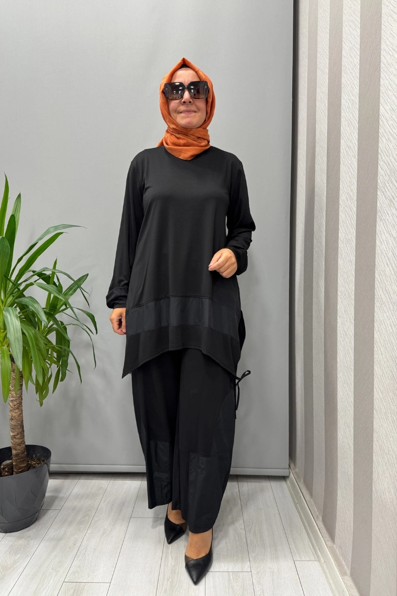 Almarwah Pantolonlu Takım Siyah 202872