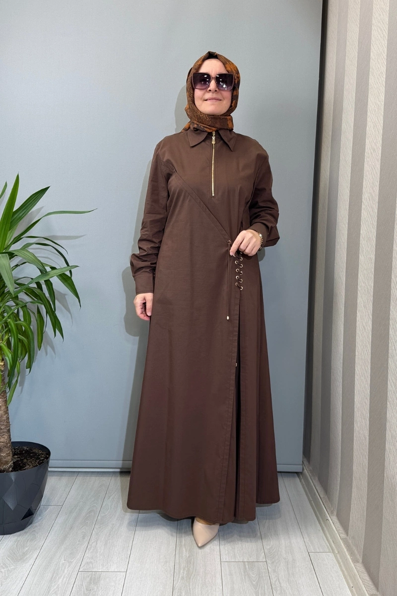 Clande Elbise Kahve 2601-5050