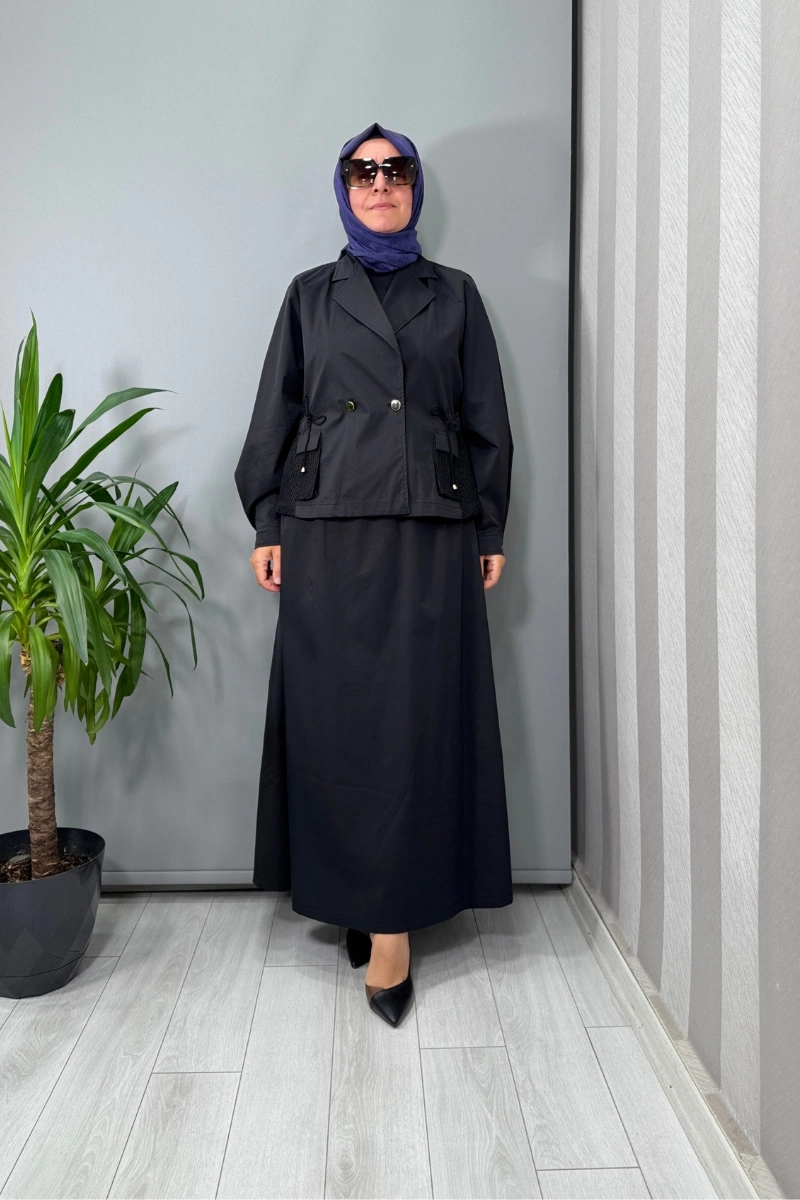 Ghisa Ceketli Takım Siyah 26KGSTKM3269