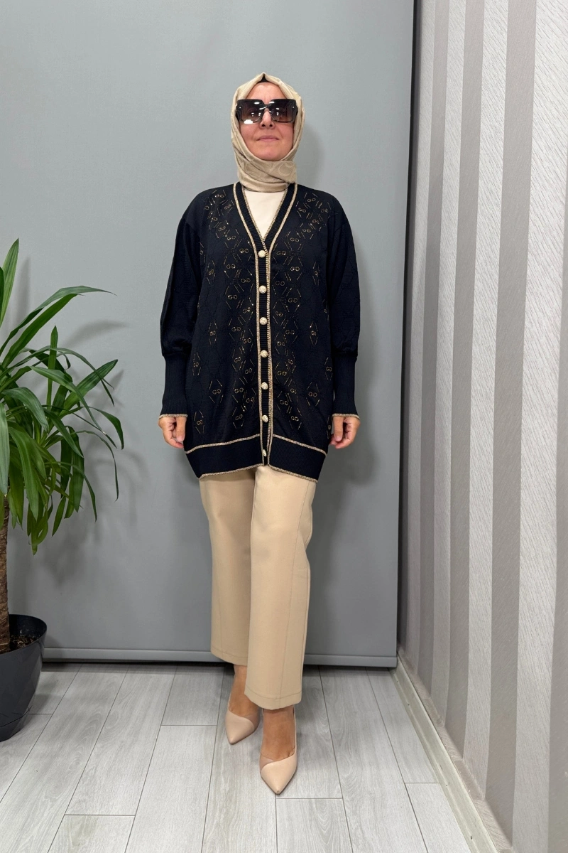Ghisa Hırka Siyah 26KOBHRK3166
