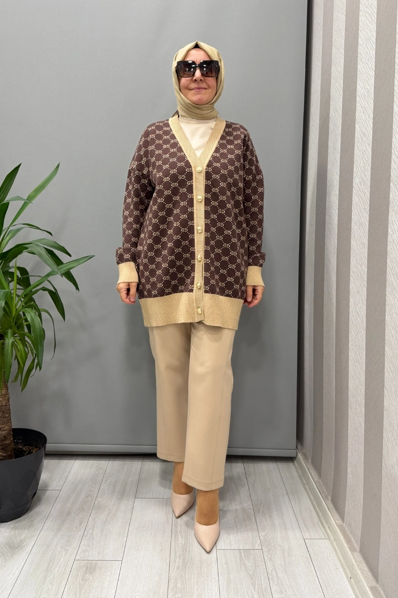 Ghisa Hırka Siyah-Camel 26KOBHRK3083