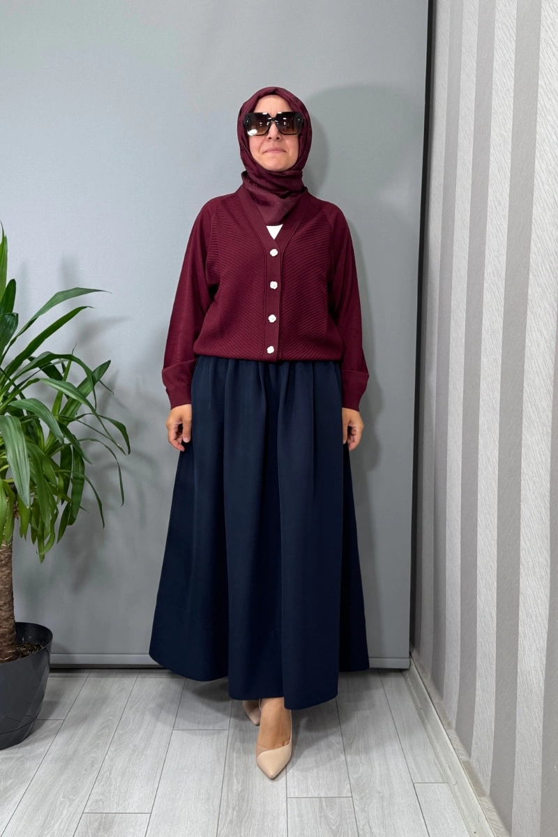Ghisa Kısa Hırka Bordo 26KOBHRK3183