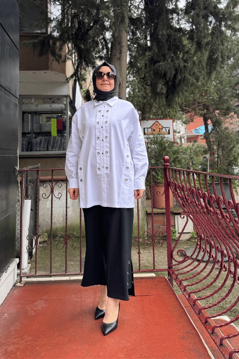 Ghisa محموعة تونك عين الطائر بيضاء 25YGSTKM4696