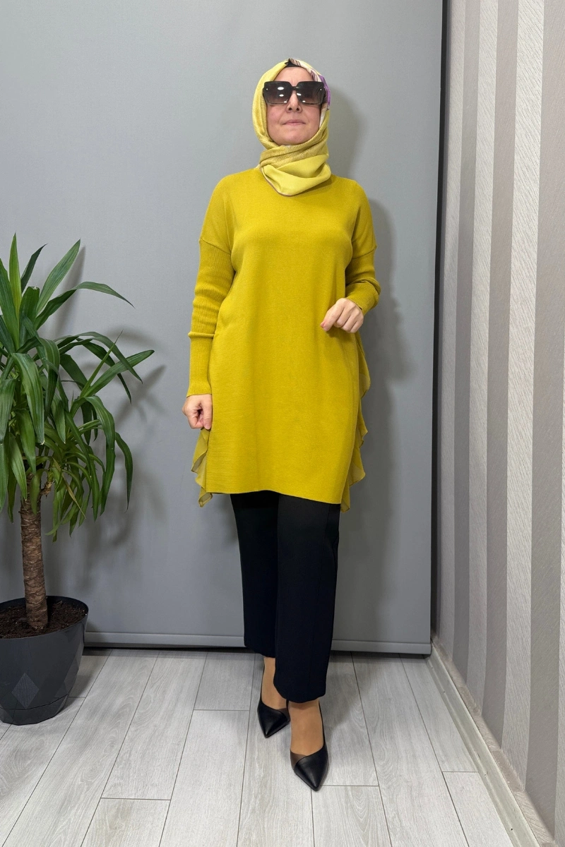 Ghisa Şifon Detaylı Tunik Asit 25YOBTNK4689