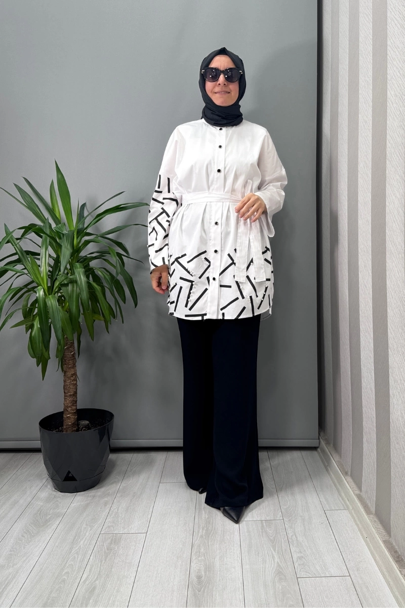 Ghisa Tunik Beyaz 25YGSTNK4941