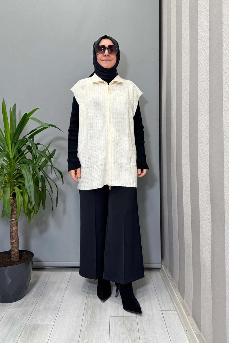 Ghisa Yelek Ekru 26KGSYLK3302