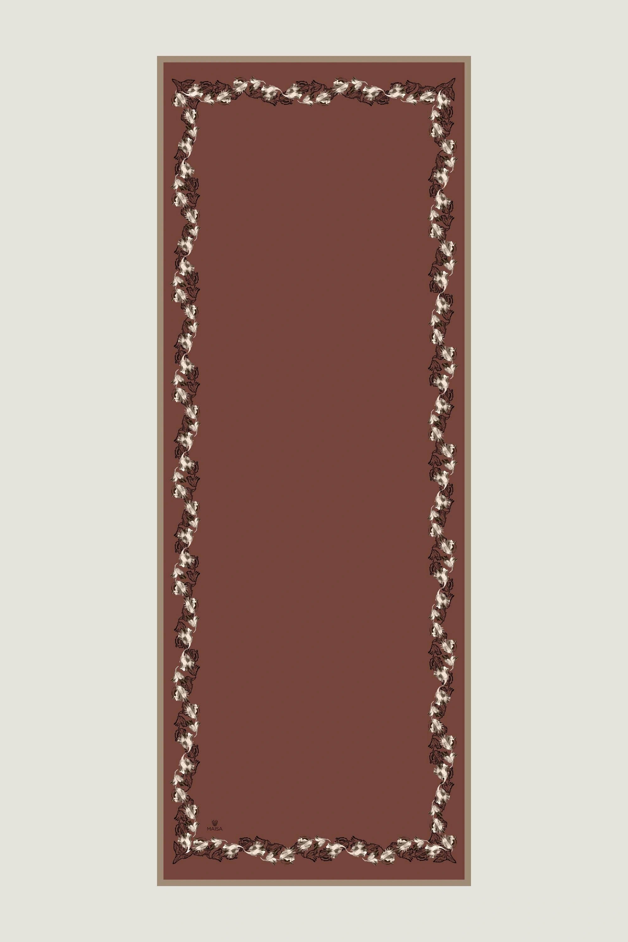 Maisa BADE MULBERRY İPEK ŞAL 70*190 CM - TABA