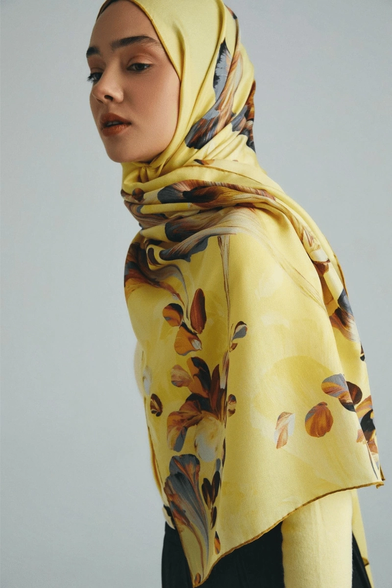 Maisa GEM PAMUK İPEK ŞAL 70*190 CM - SARI