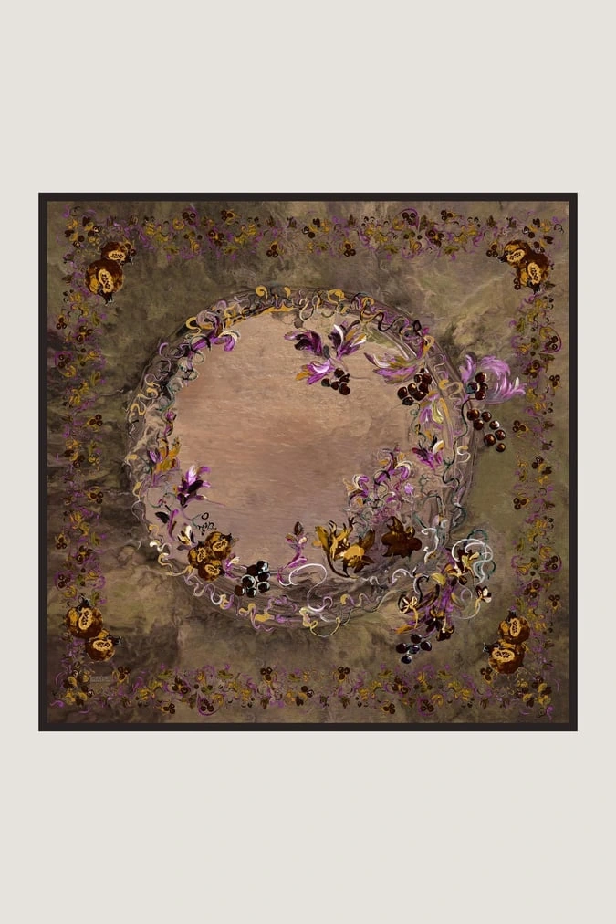 Maisa GÖKNAR MULBERRY İPEK EŞARP 90*90 CM - CAMEL