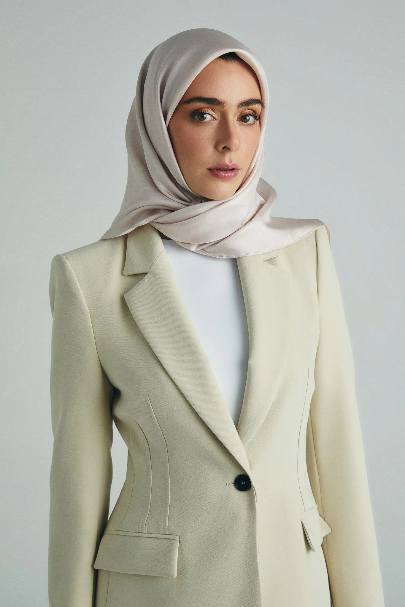 Maisa HALE TİVİL İPEK EŞARP 90*90 CM - AÇIK PEMBE