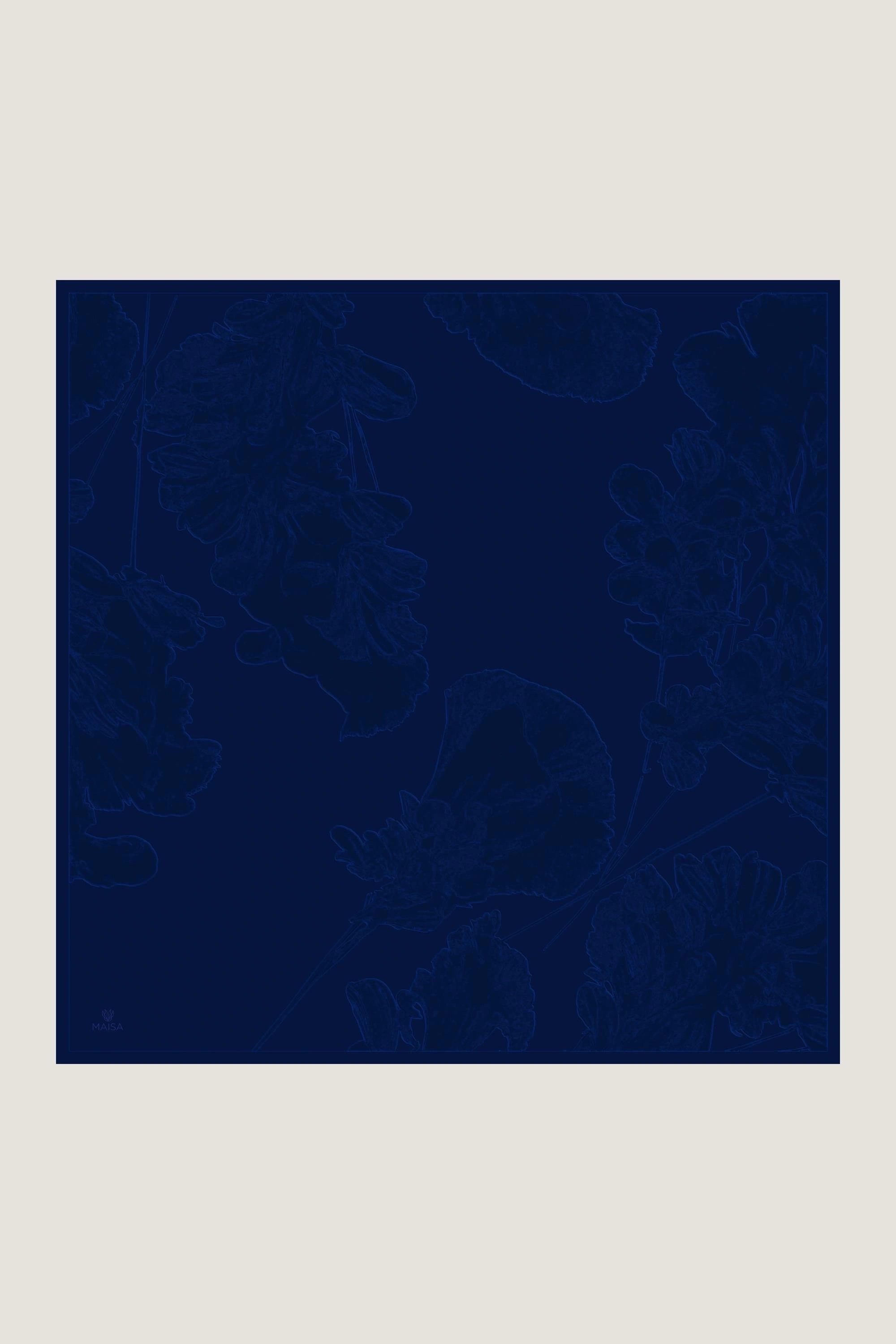 Maisa HALE TİVİL İPEK EŞARP 90*90 CM - LACİVERT