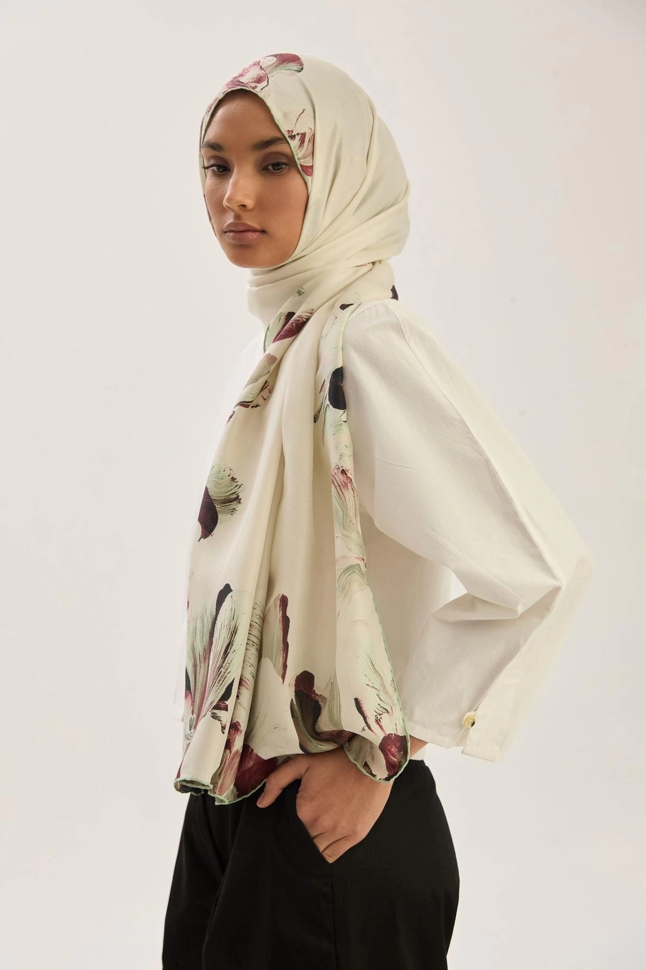 Maisa HUŞ PAMUK İPEK ŞAL 70*190 CM - YEŞİL