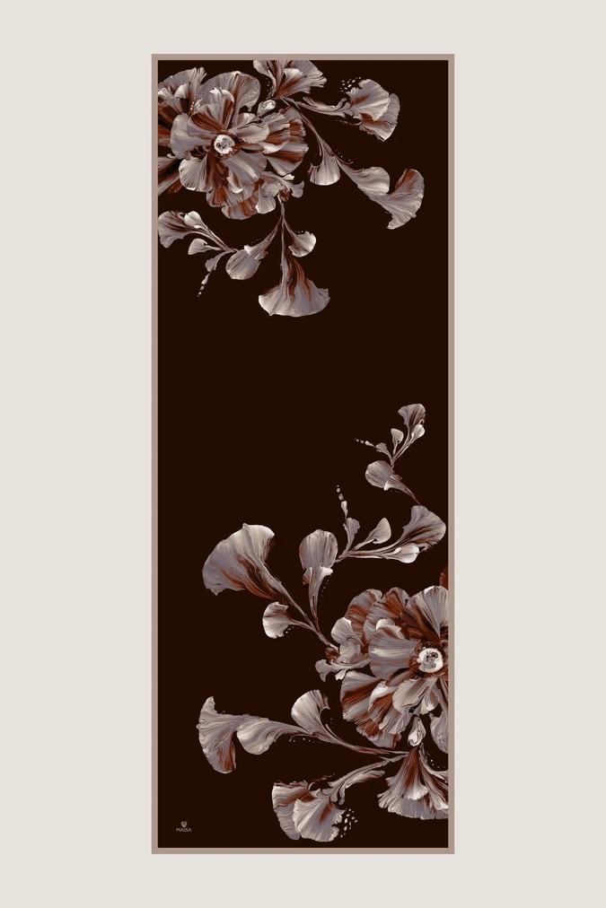 Maisa İLAY KREP İPEK ŞAL 70*190 CM - KAHVERENGİ