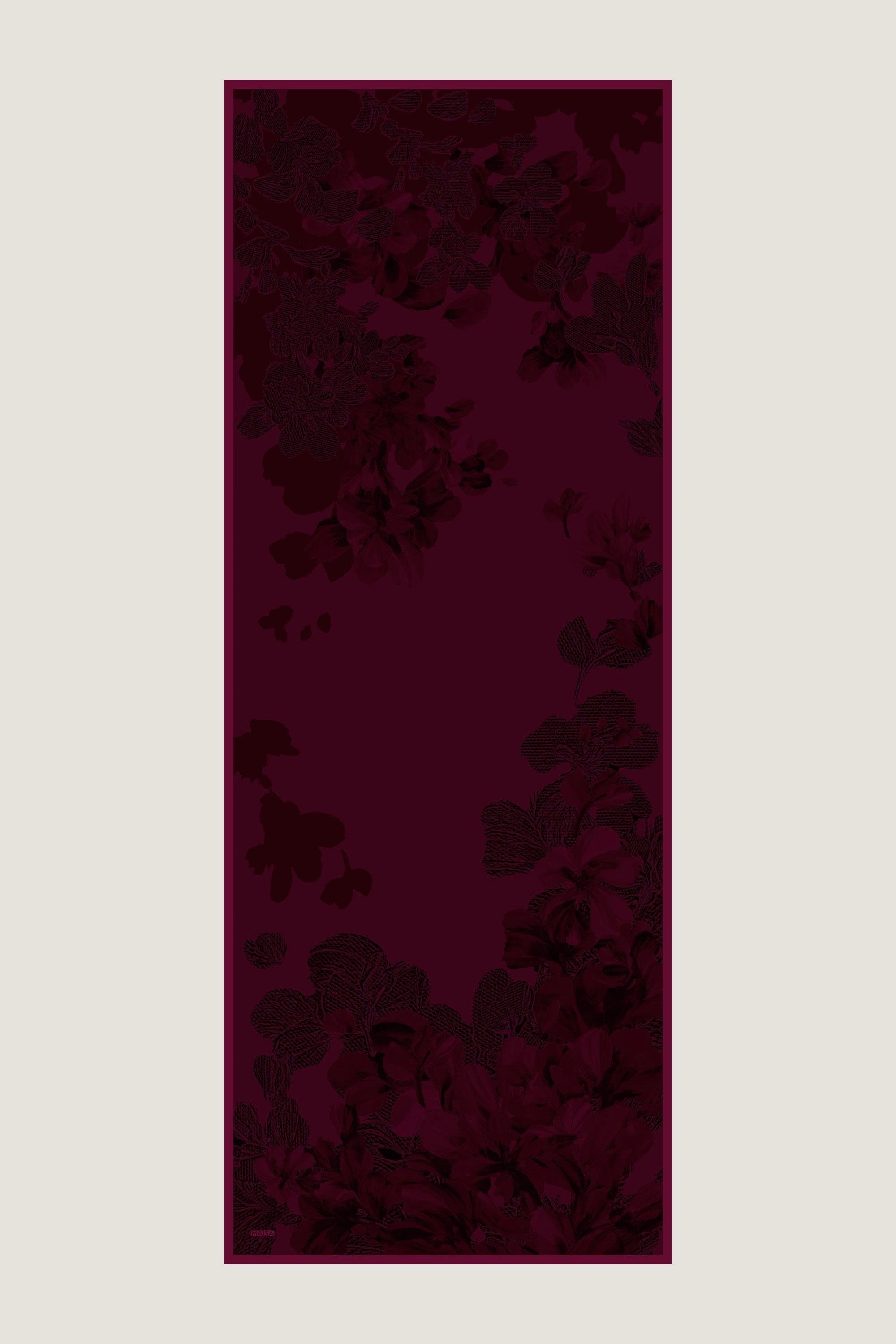 Maisa LAL PAMUK İPEK ŞAL 70*190 CM - MÜRDÜM