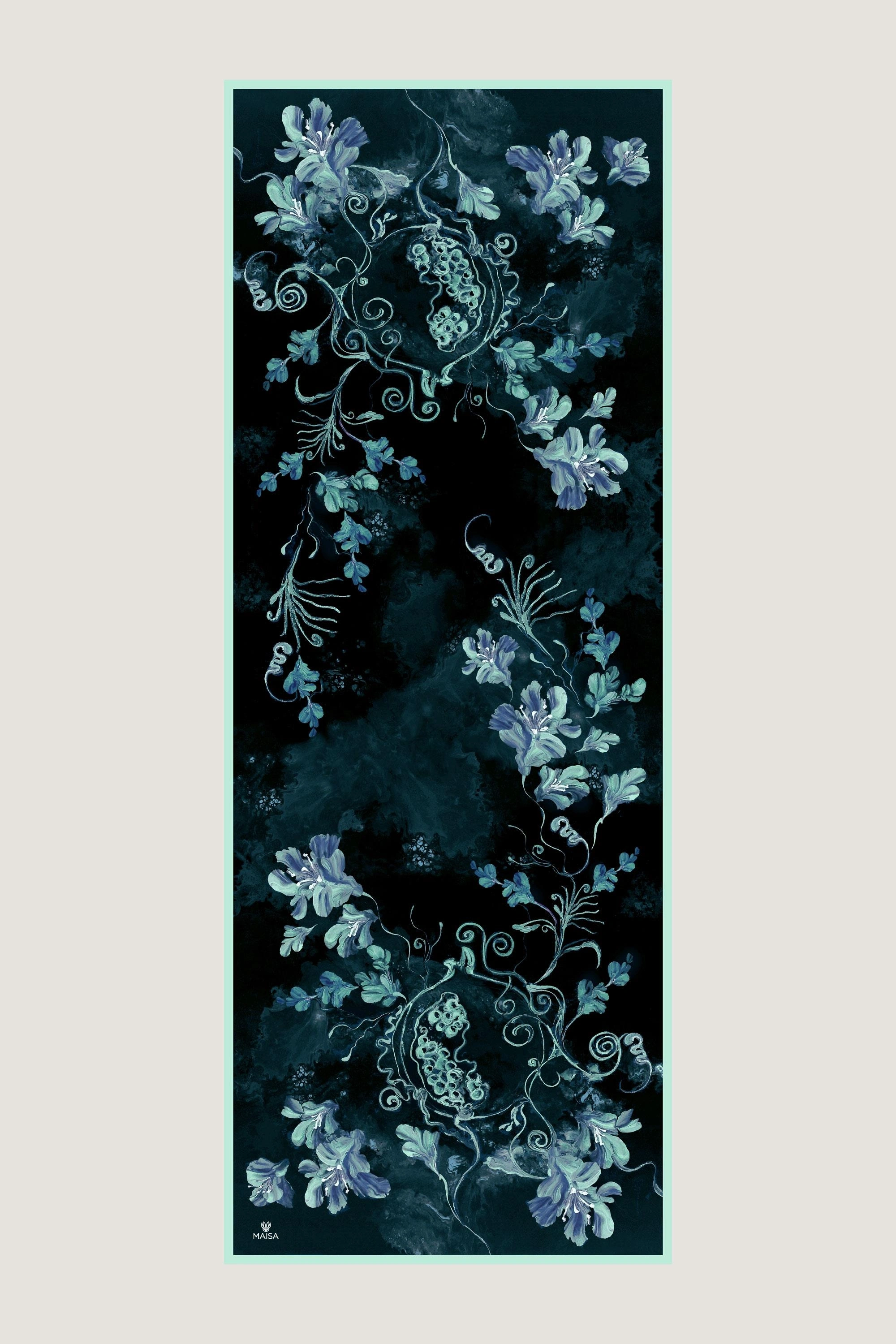 Maisa NARİN KREP İPEK ŞAL 70*190 CM - LACİVERT