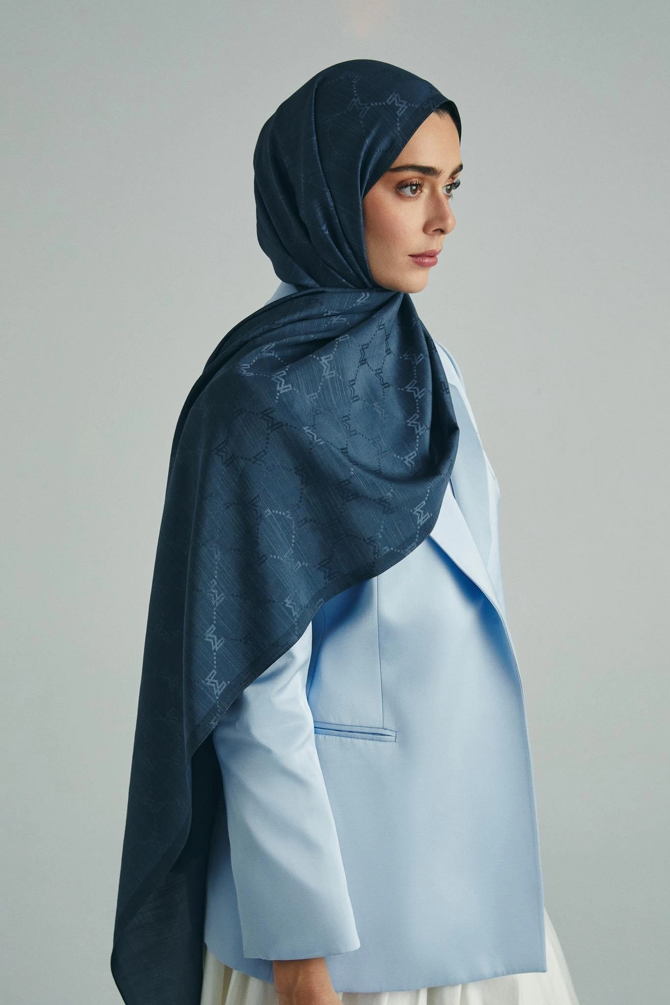 Maisa NEDA PAMUK İPEK ŞAL 70*190 CM - DUMAN