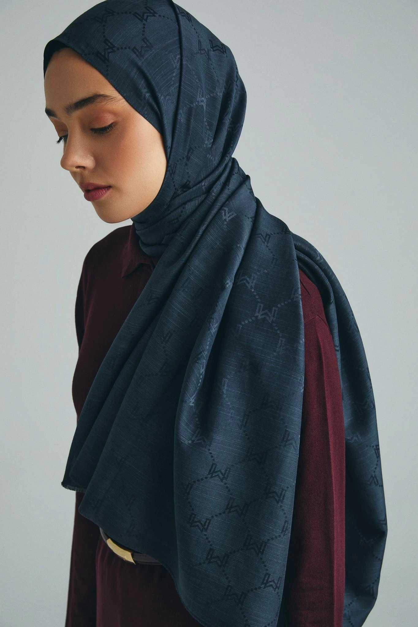 Maisa NEDA PAMUK İPEK ŞAL 70*190 CM - ANTRASİT
