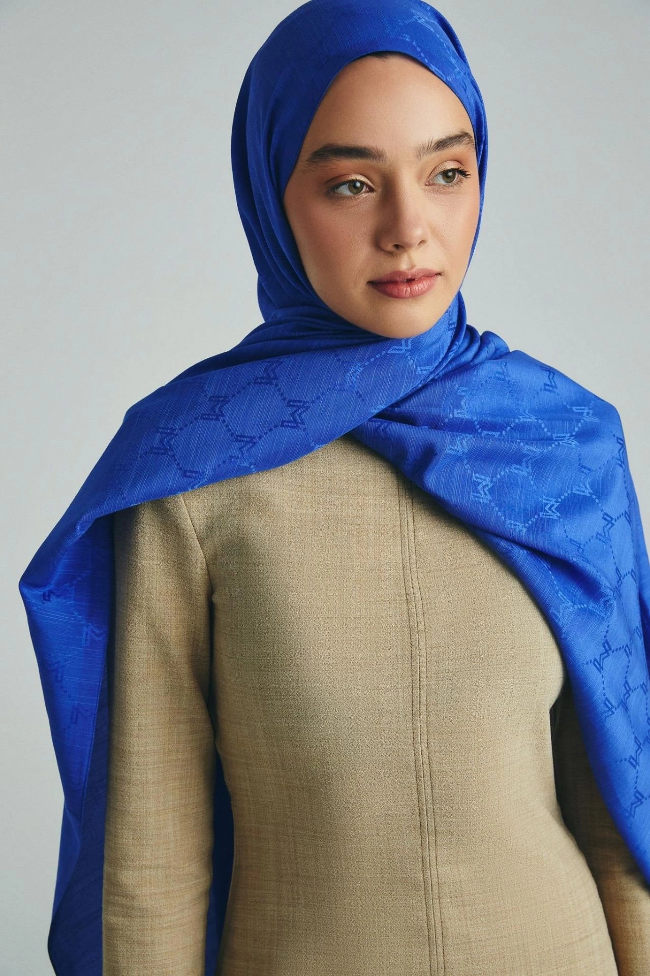 Maisa NEDA PAMUK İPEK ŞAL 70*190 CM - SAKS