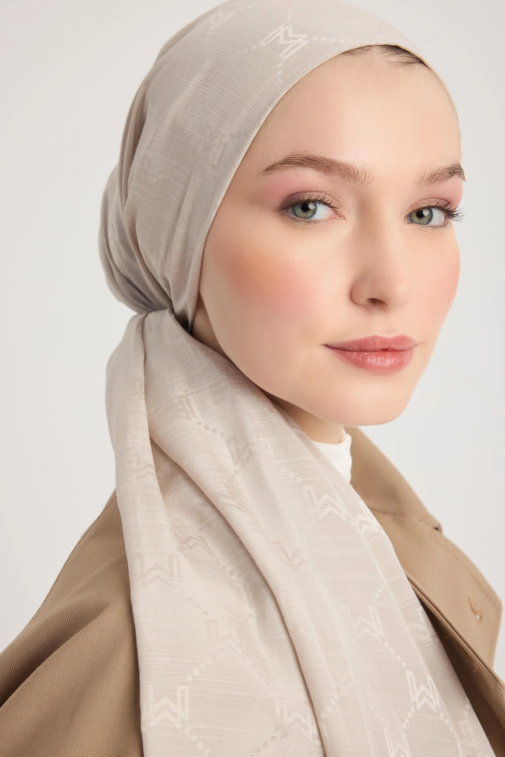 Maisa NEDA PAMUK İPEK ŞAL 70*190 CM - AÇIK BEJ