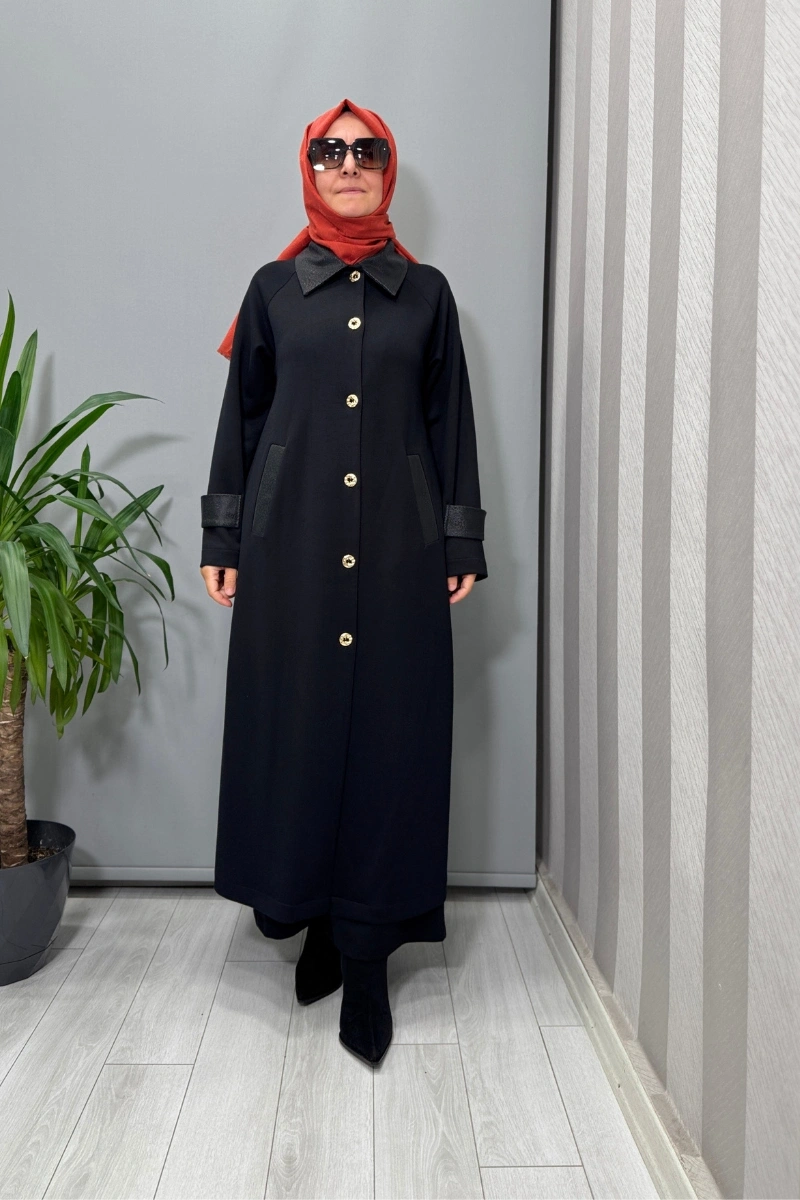 Mascara Deri Detaylı Kap Siyah 56MK6107