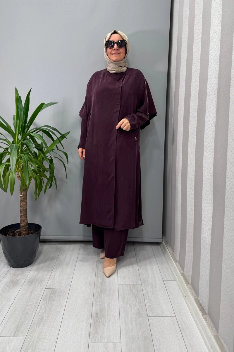 Miss Dalida Omuzu Fermuar Detaylı Ceket Bordo T25Y-8001