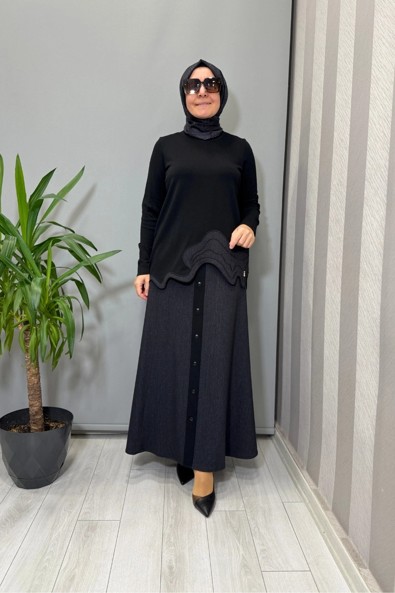 Miss Dalida Triko Tunik Etek Takım Siyah T25PF-6020 (2015)