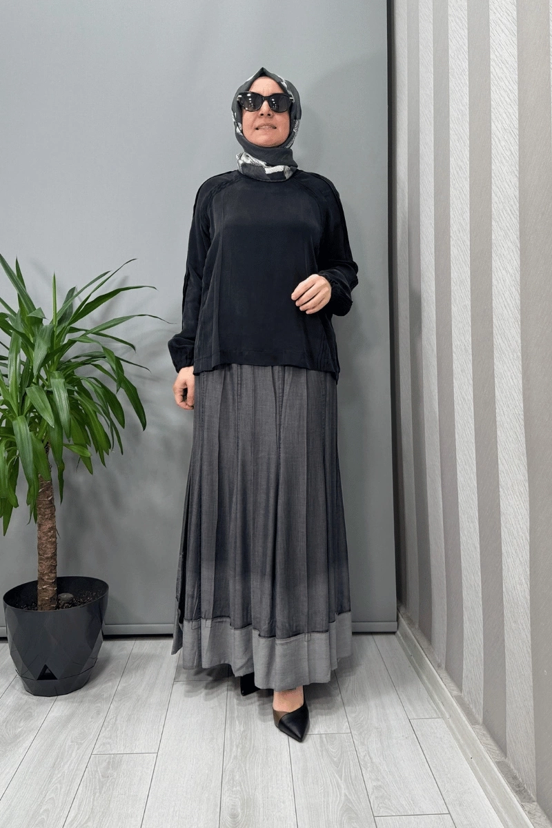 Misswhence Basic Bluz Siyah 37004