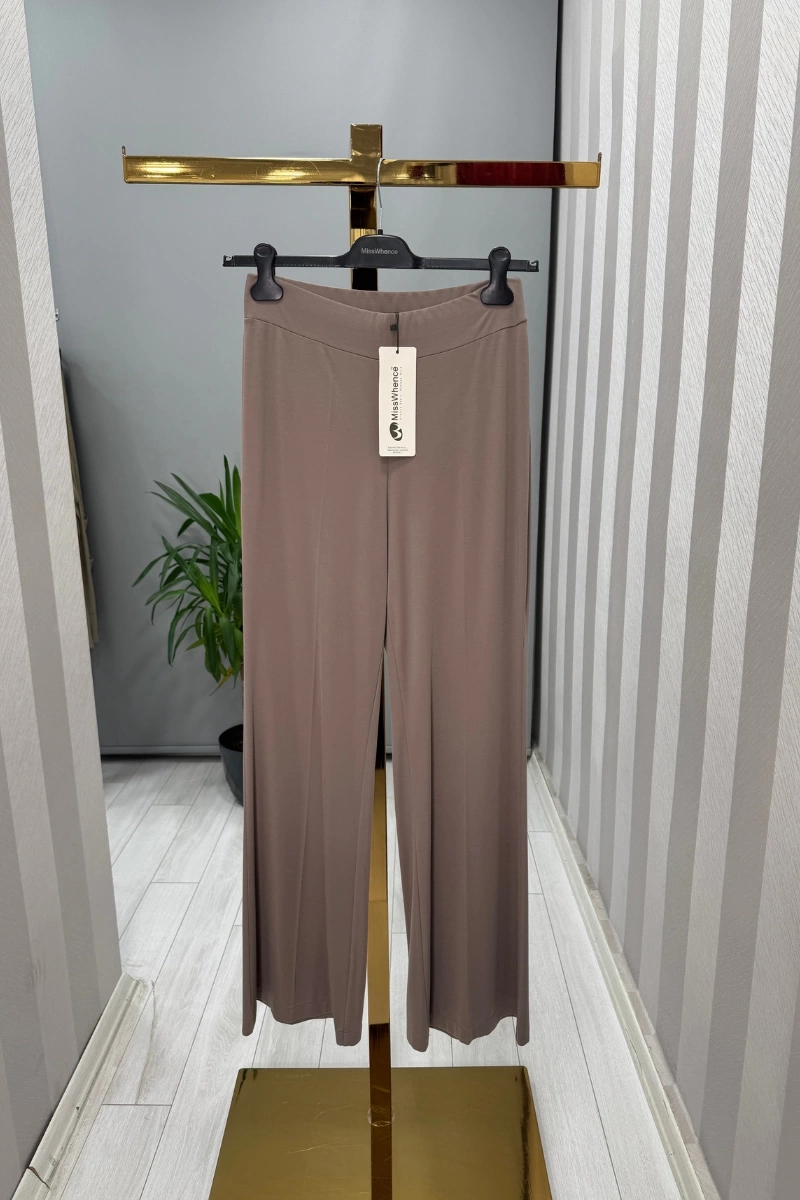 Misswhence Beli Lastikli Modal Pantolon Vizon 37115