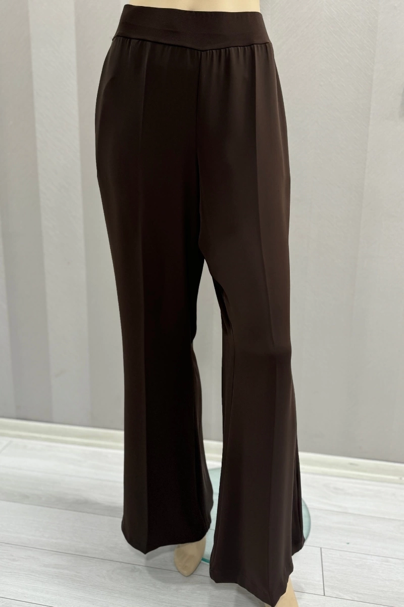 MissWhence Bol Paça Krep Pantolon Kahve 35130