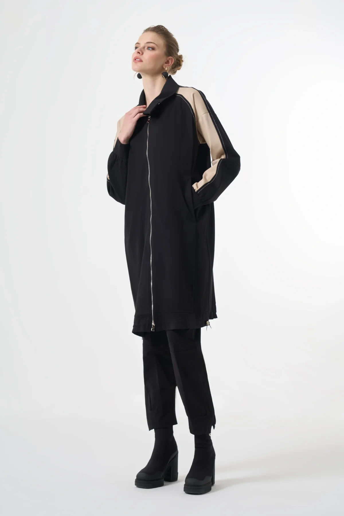 Misswhence Fermuar Detaylı Pantolon Siyah 38102