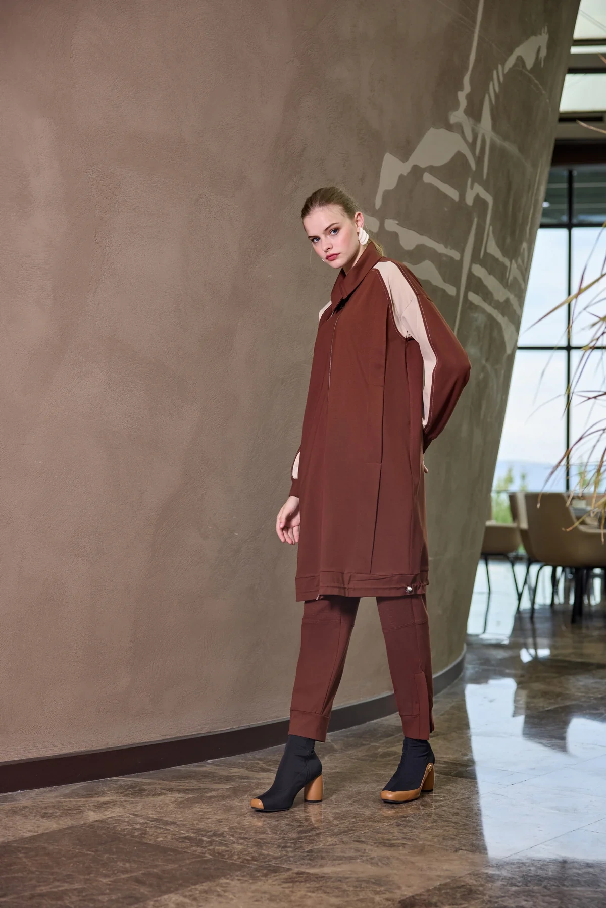 Misswhence Fermuar Detaylı Pantolon Taba 38102
