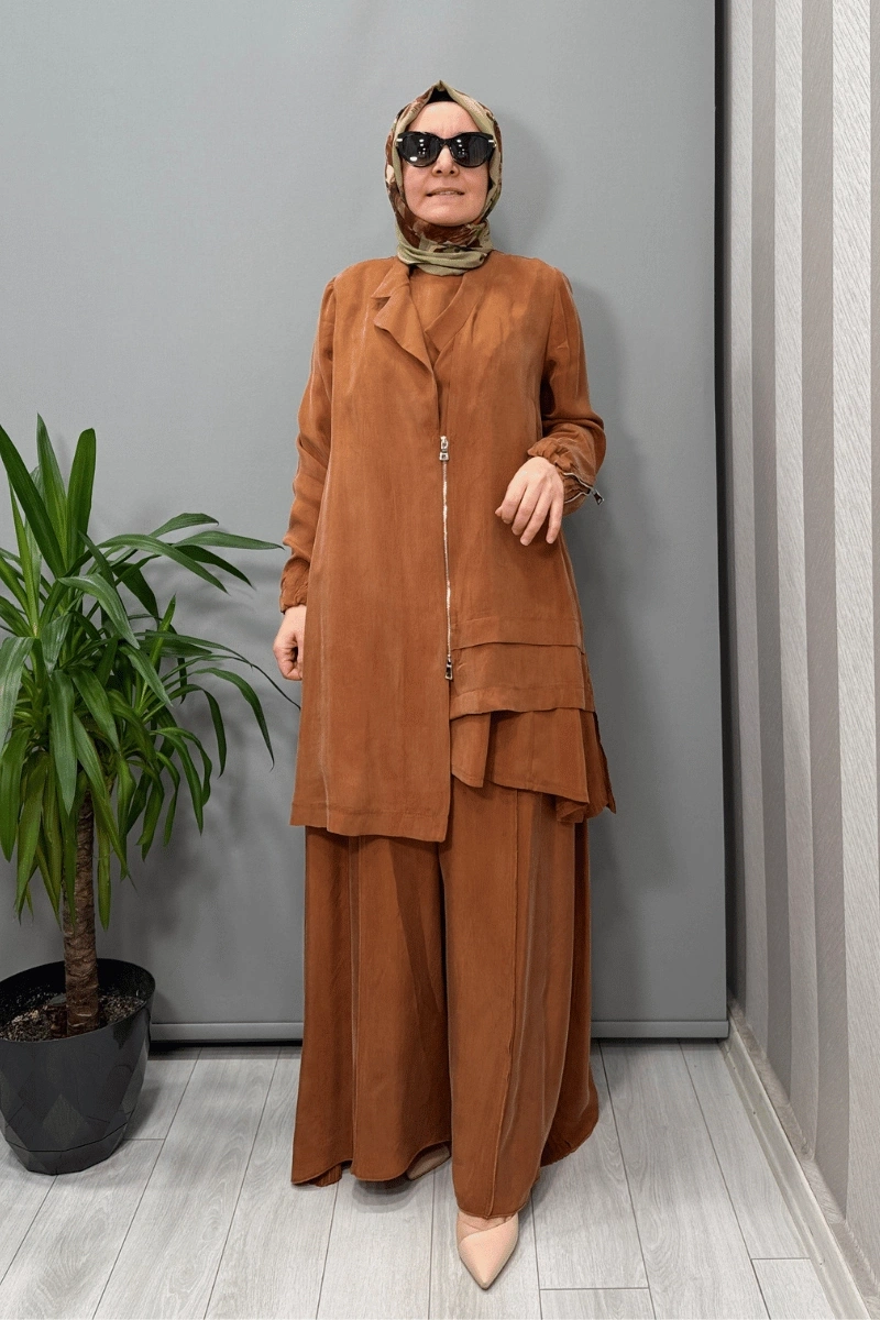 Misswhence İpek Üçlü Takım Kiremit 37205