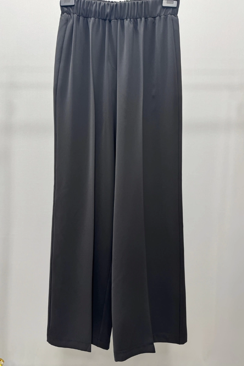 Sentez Colmar Elastic Waist Wide Pants Black 5580