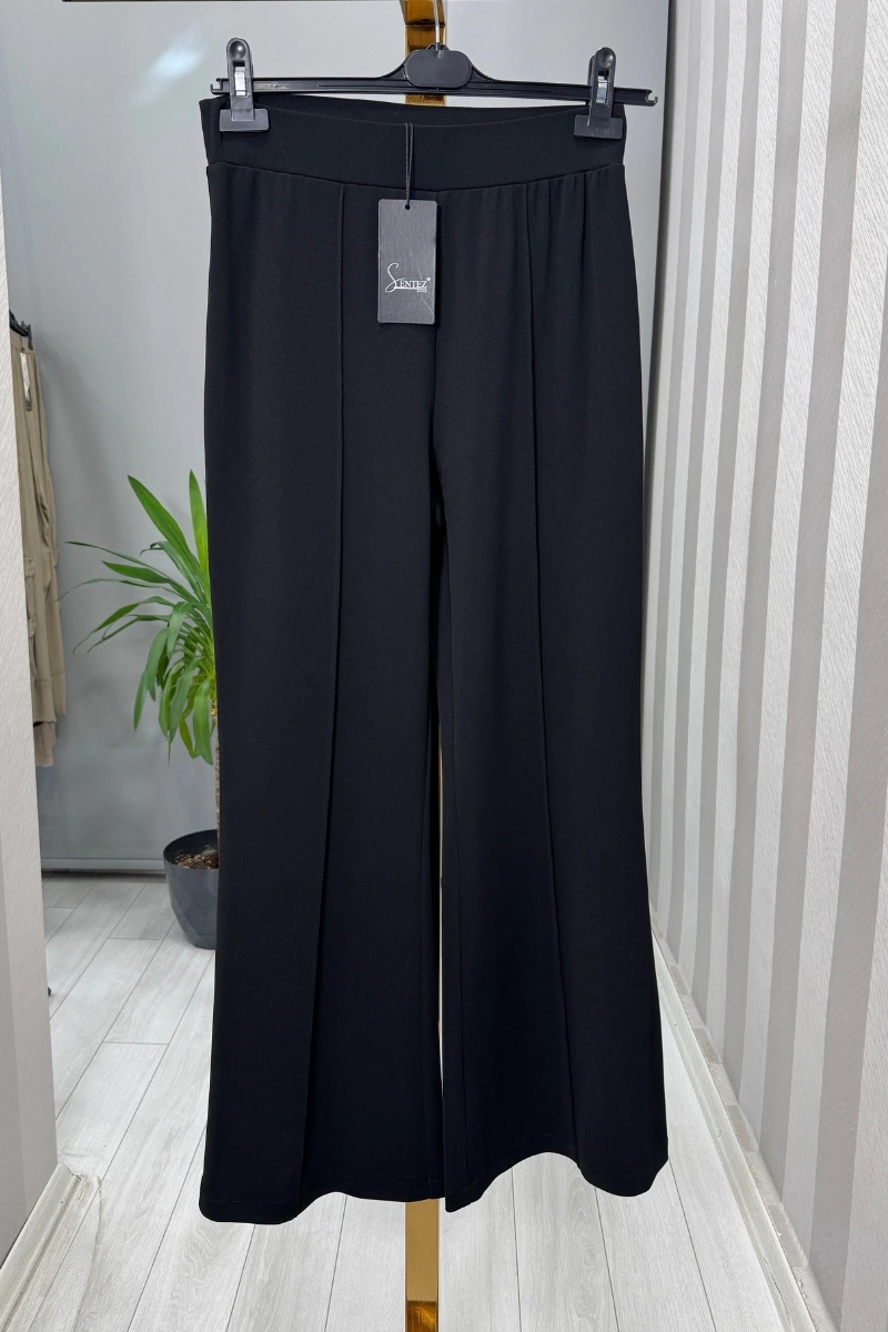 Sentez Madrid İspanyol Paça Pantolon Siyah 5586