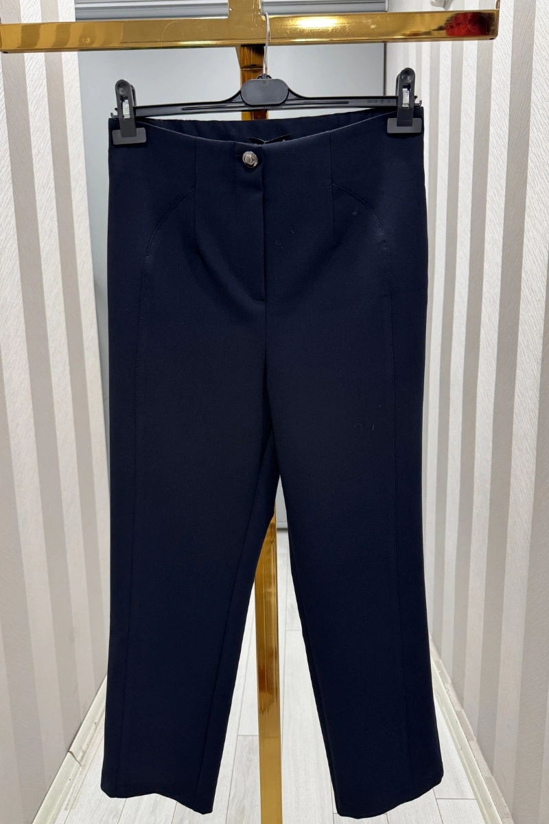Sentez Milano Boru Boru Paça Pantolon Lacivert 5603