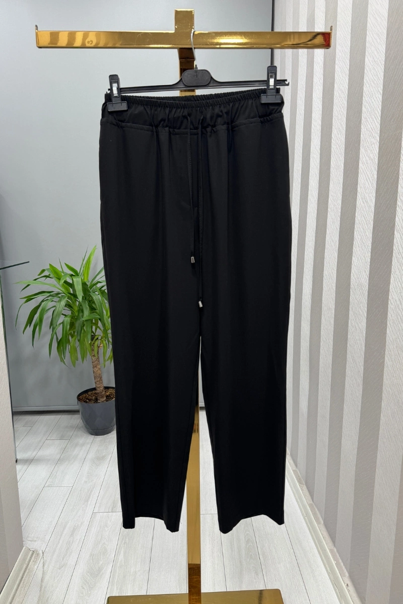 Sentez Vega Beli Lastikli Pantolon Siyah 5660