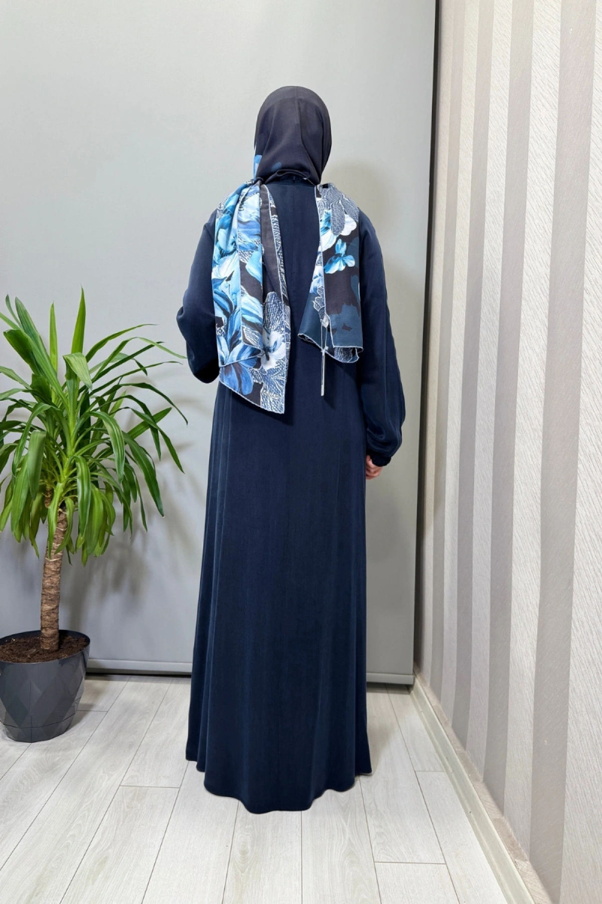 Miss Dalida Cupro İpek Elbise Lacivert T26K-4015