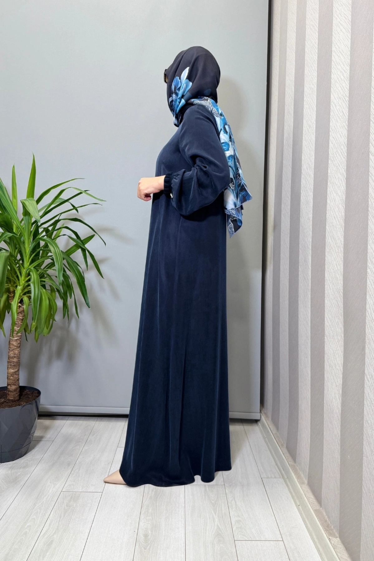 Miss Dalida Cupro İpek Elbise Lacivert T26K-4015