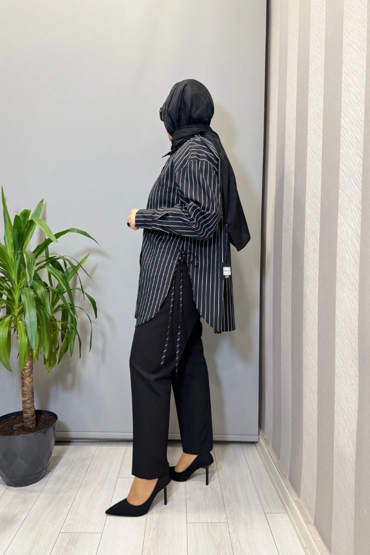 Ghisa Tunik Siyah-Beyaz Çizgili 3611T4197