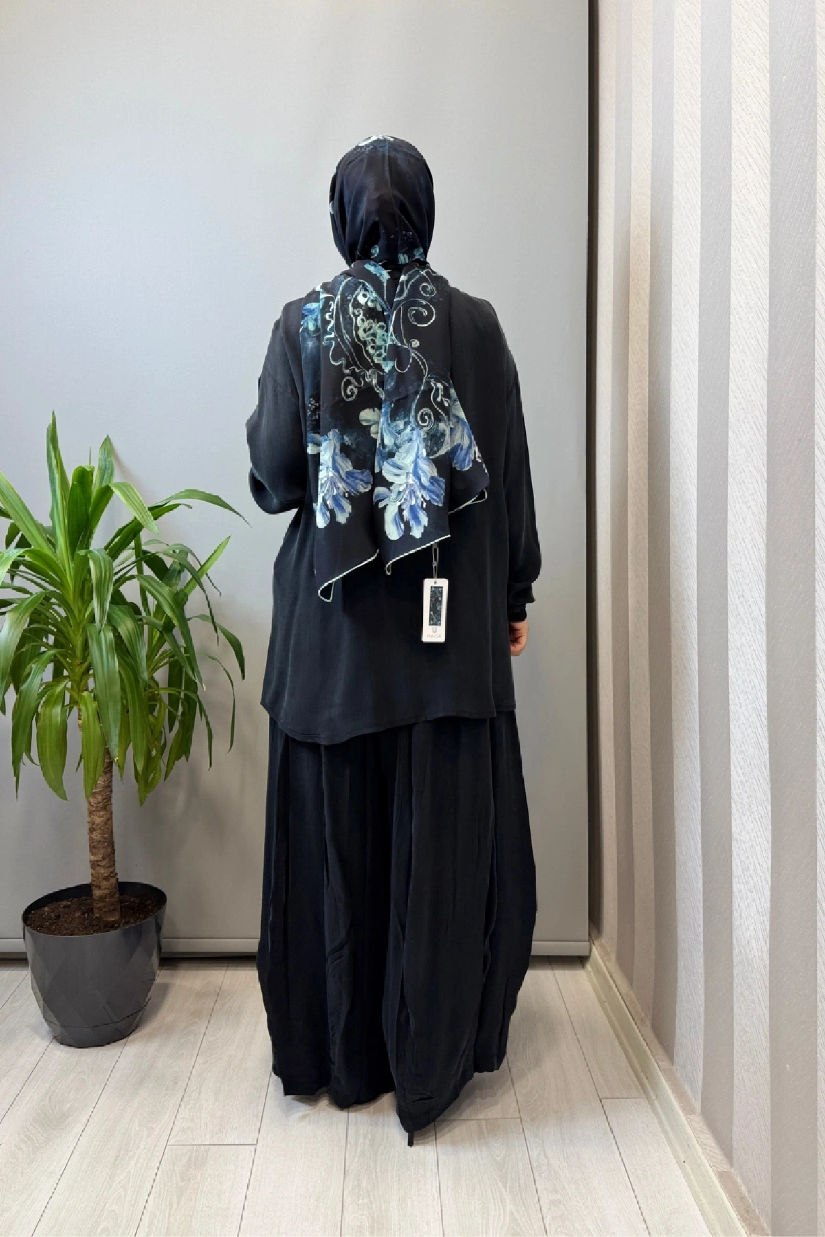 Misswhence Fermuar Detaylı Şalvarlı Takım Siyah 39004