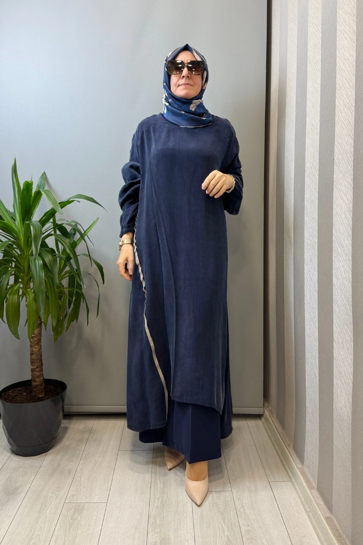 Misswhence İpek Tunik Lacivert 39031