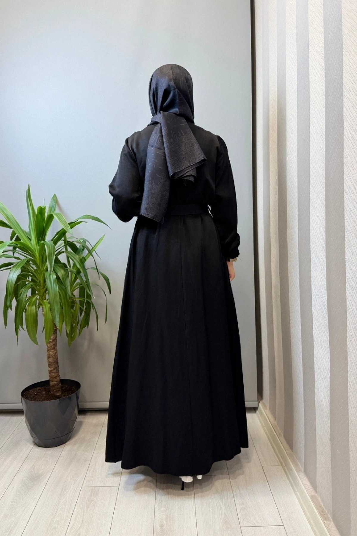 Misswhence İpek Keten İkili Elbise Siyah 39806