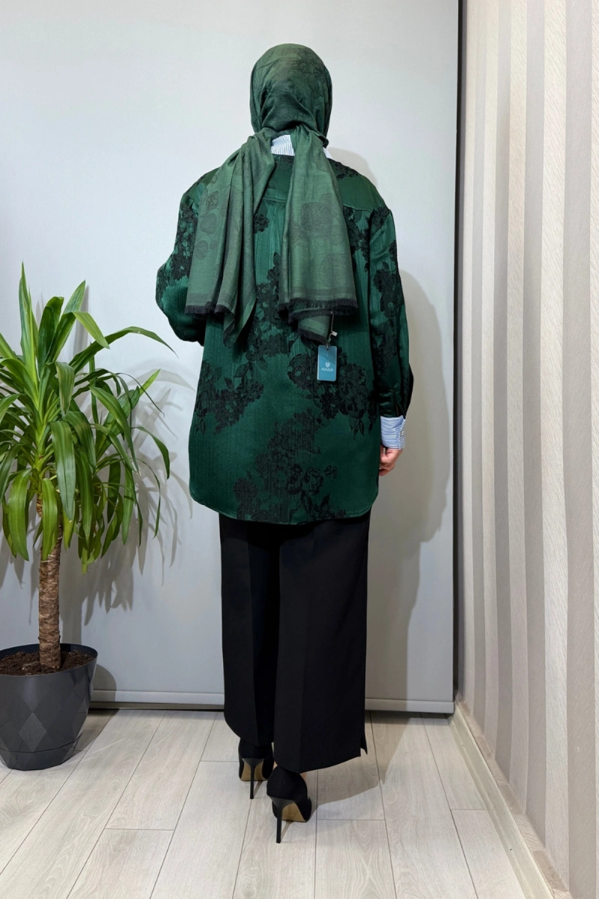 Ghisa Patchwork Gömlek Yeşil 3610G4311